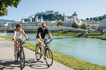 Radeln entlang der Salzach  © Tourismus Salzburg GmbH