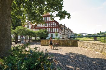 Fachwerkzeile an der Fulda © Touist-Information/MER Rotenburg mbH