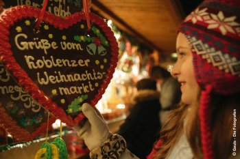 Grüße vom Koblenzer Weihnachtsmarkt © Gauls – Die Fotografen/ Koblenz-Touristik