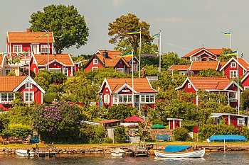 Typische Holzhäuser in Karlskrona © DutchScenery-fotolia.com
