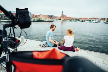 Fahrradtour durch Waren (Müritz) © TMV/Gänsicke