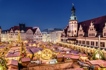 Weihnachtsmarkt Marktplatz Leipzig © Leipzig Tourismus und Marketing/Philipp Kirschner