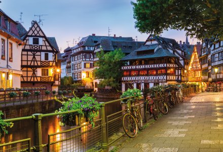 Petit France in Straßburg am Abend